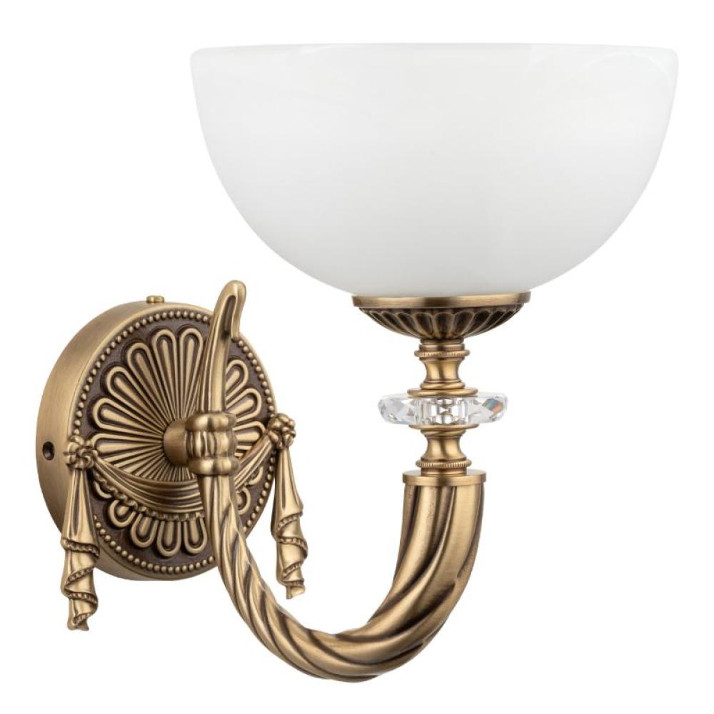 klasicky obciansky nastenny luster lampa zlaty mosadz krystal elegantny luxus sklenena clona ozdobna vila zamok salon osvetlenie.jpg